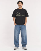 Mockup Boxy Heavyweight Tee Black male full-body 02