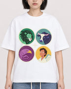 Mockup Boxy Heavyweight Tee White female close-up 11
