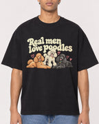 Mockup Boxy Heavyweight Tee Black male close-up 10