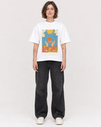 Mockup Boxy Heavyweight Tee White female full-body 18