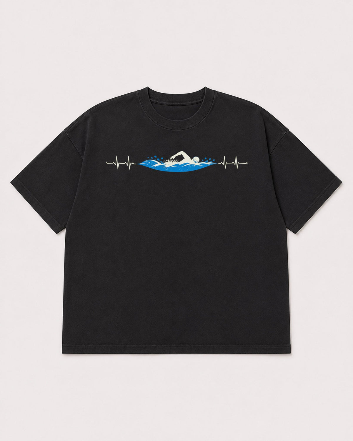 Mockup Boxy Heavyweight Tee Black product