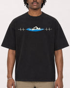 Mockup Boxy Heavyweight Tee Black male close-up 04
