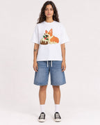 Mockup Boxy Heavyweight Tee White female full-body 06