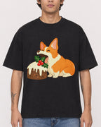 Mockup Boxy Heavyweight Tee Black male close-up 06