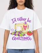 Mockup Boxy Heavyweight Tee White female close-up 10