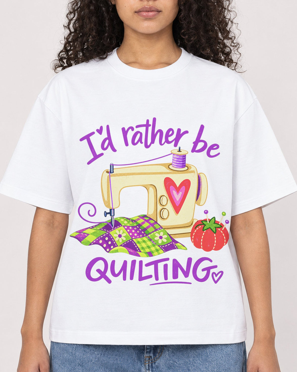 Mockup Boxy Heavyweight Tee White female close-up 10