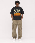 Mockup Boxy Heavyweight Tee Black male full-body 04