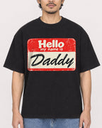Mockup Boxy Heavyweight Tee Black male close-up 02