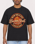 Mockup Boxy Heavyweight Tee Black male close-up 05