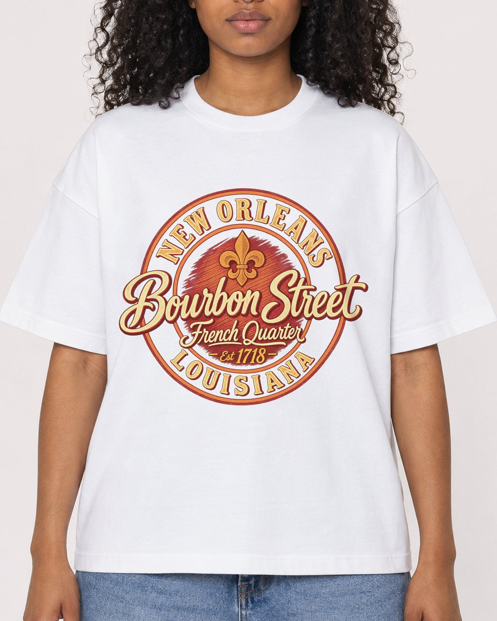 Mockup Boxy Heavyweight Tee White female close-up 05
