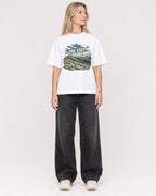 Mockup Boxy Heavyweight Tee White female full-body 08