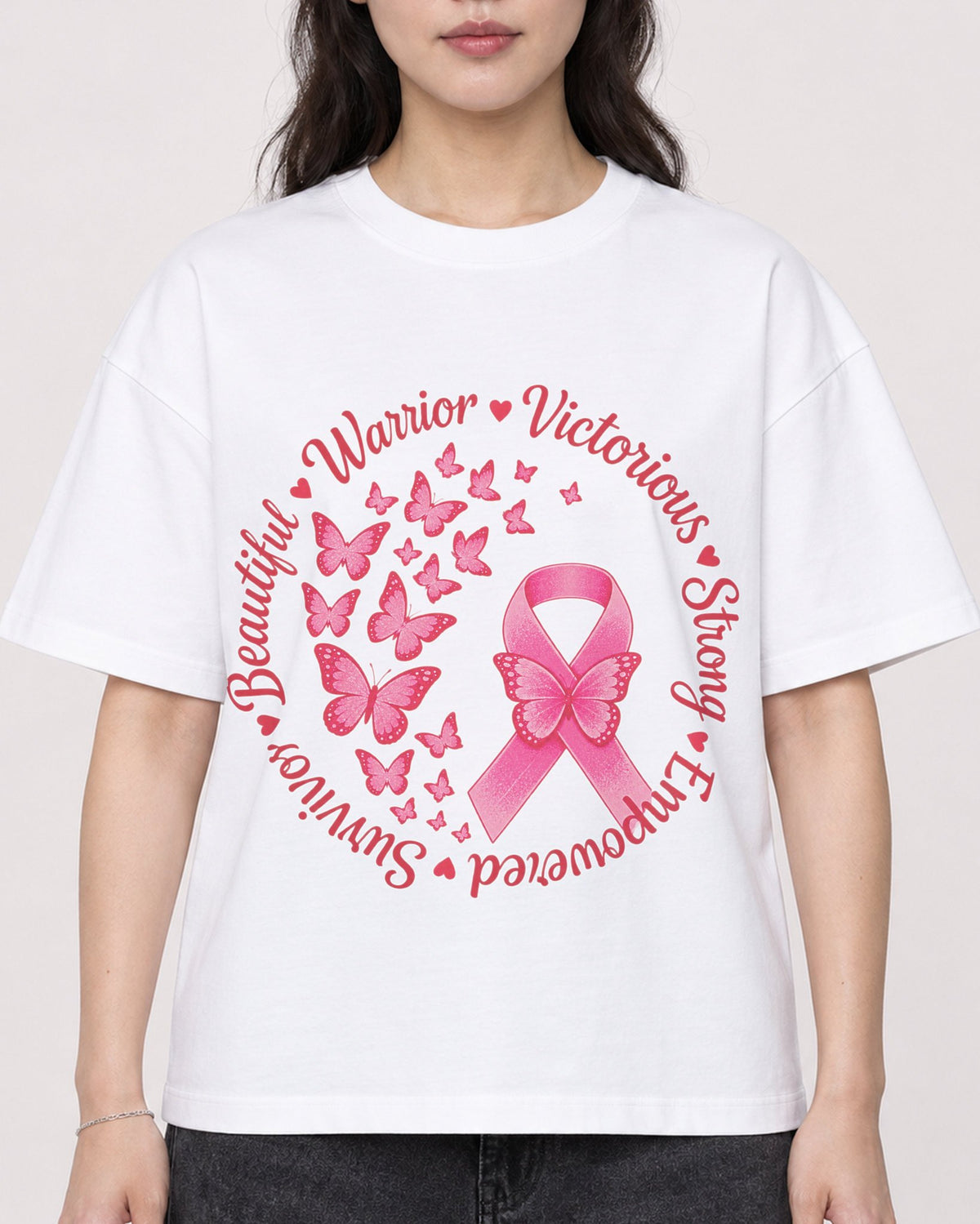 Mockup Boxy Heavyweight Tee White female close-up 03