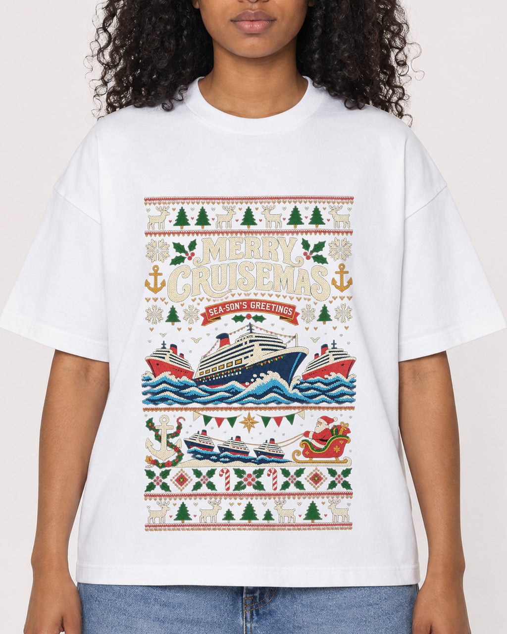 Mockup Boxy Heavyweight Tee White female close-up 05