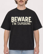 Mockup Boxy Heavyweight Tee Black male close-up 09