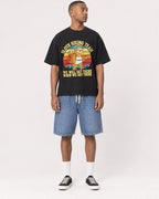 Mockup Boxy Heavyweight Tee Black male full-body 35