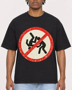 Mockup Boxy Heavyweight Tee Black male close-up 05