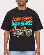 Mockup Boxy Heavyweight Tee Black male close-up 05