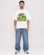 Mockup Boxy Heavyweight Tee White male full-body 12