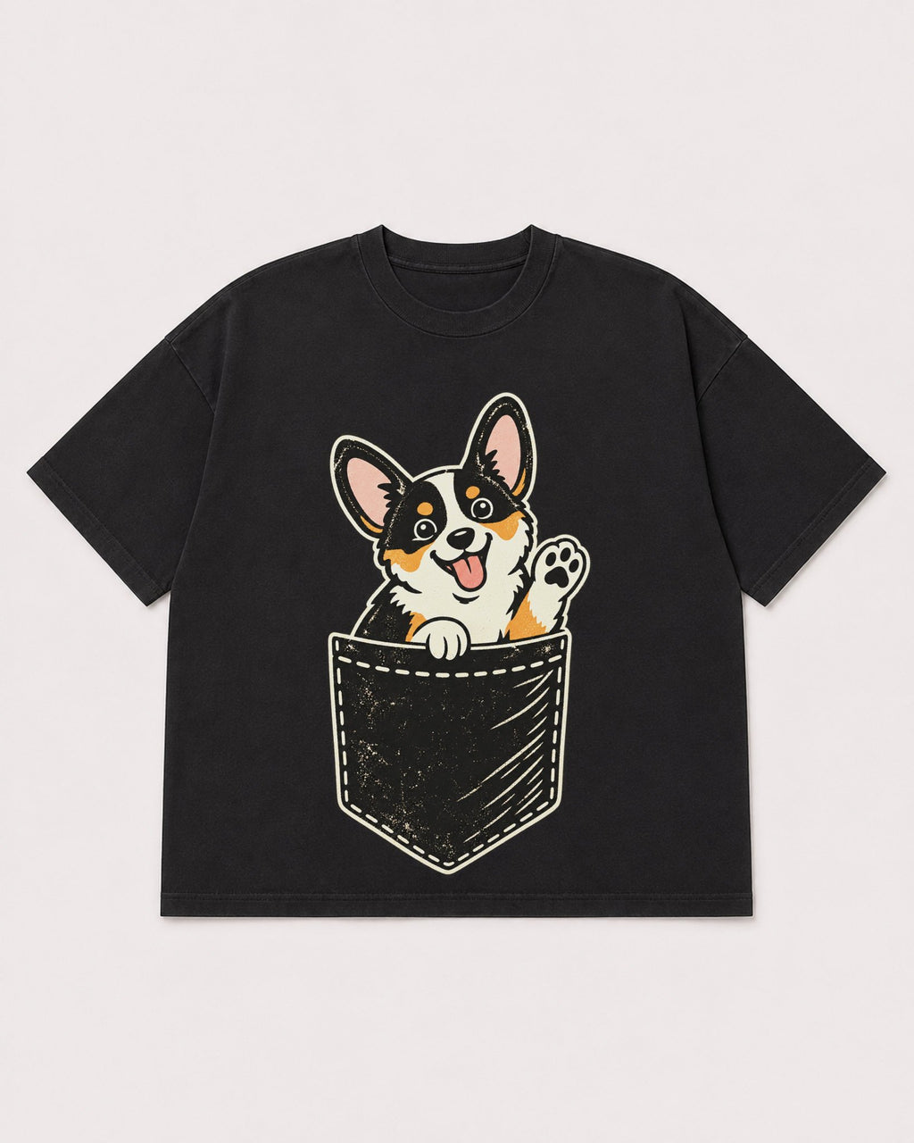 Mockup Boxy Heavyweight Tee Black product