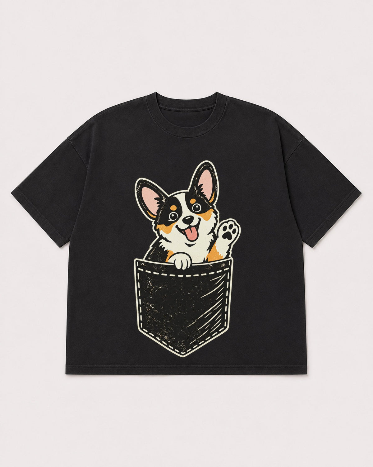 Mockup Boxy Heavyweight Tee Black product