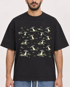 Mockup Boxy Heavyweight Tee Black male close-up 07