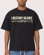 Mockup Boxy Heavyweight Tee Black male close-up 35