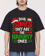 Mockup Boxy Heavyweight Tee Black male close-up 23