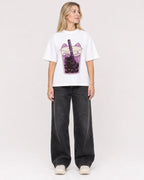 Mockup Boxy Heavyweight Tee White female full-body 08