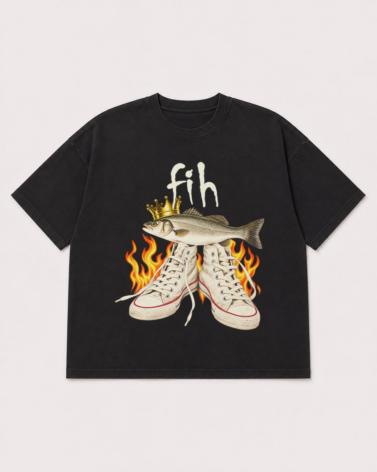 Mockup Boxy Heavyweight Tee Black product