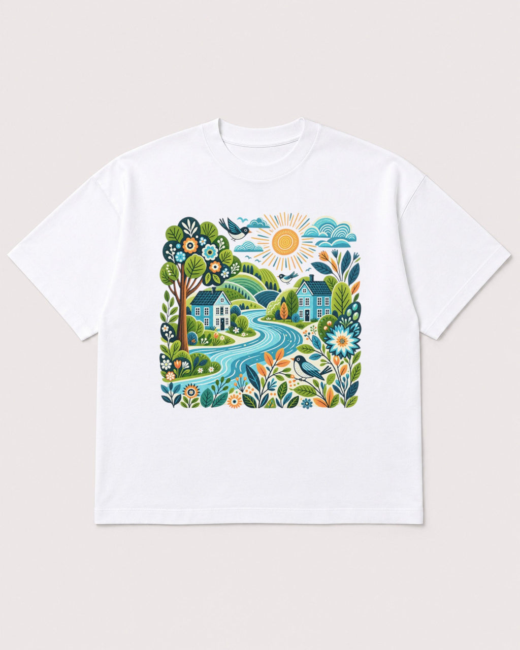 Mockup Boxy Heavyweight Tee White product