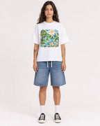 Mockup Boxy Heavyweight Tee White female full-body 06