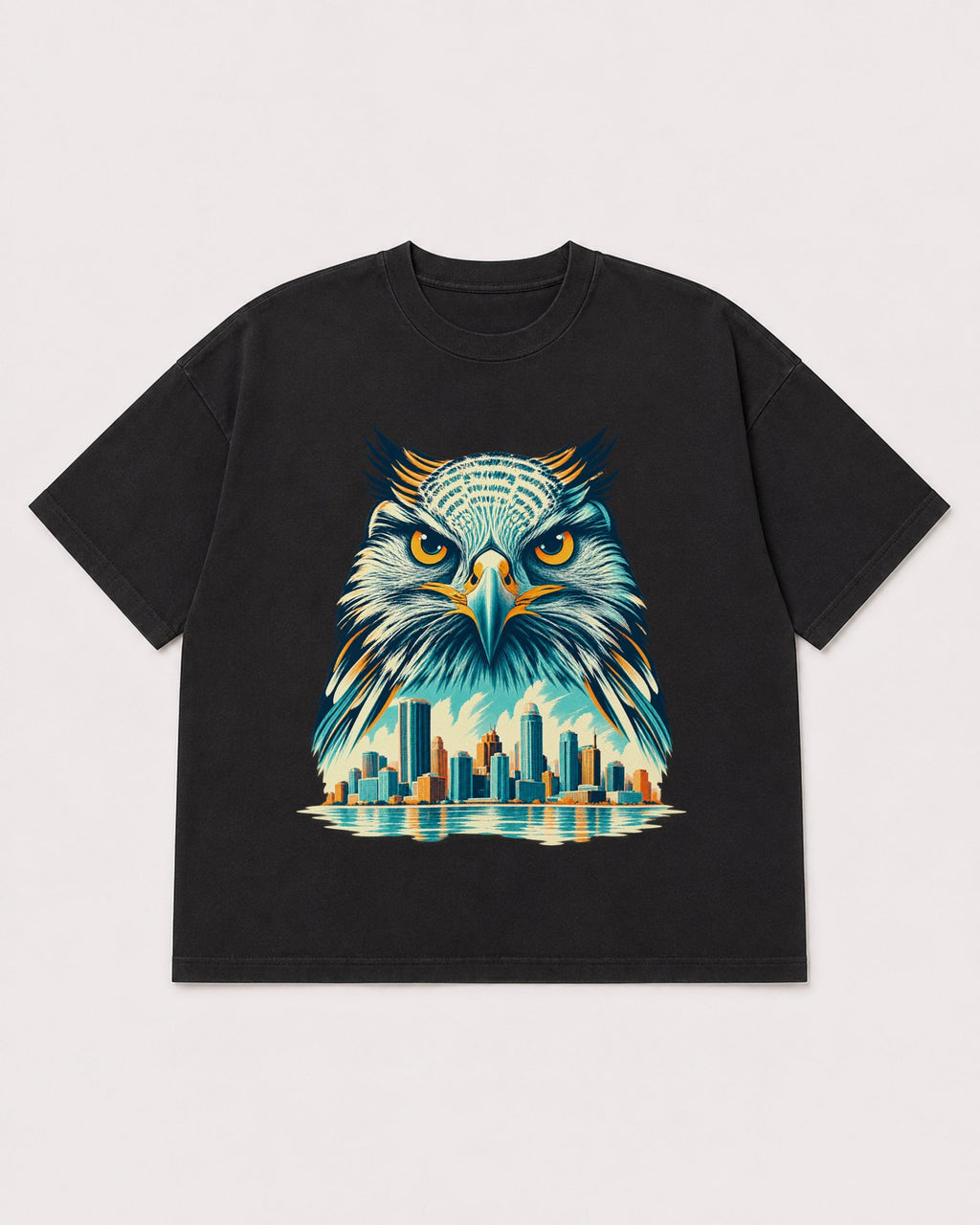 Mockup Boxy Heavyweight Tee Black product