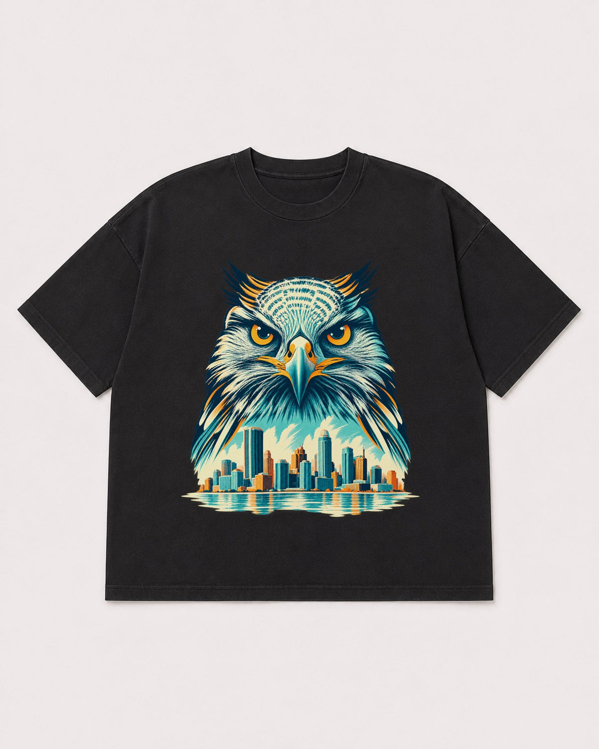 Mockup Boxy Heavyweight Tee Black product
