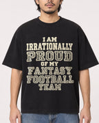 Mockup Boxy Heavyweight Tee Black male close-up 22