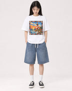 Mockup Boxy Heavyweight Tee White female full-body 01