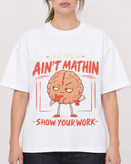 Mockup Boxy Heavyweight Tee White female close-up 29