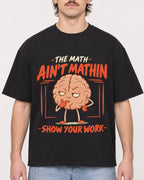 Mockup Boxy Heavyweight Tee Black male close-up 29