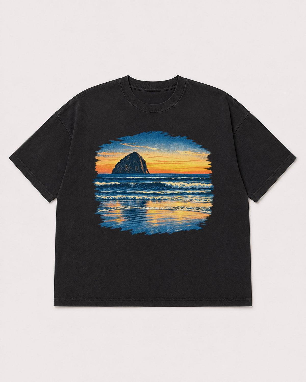Mockup Boxy Heavyweight Tee Black product