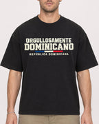 Mockup Boxy Heavyweight Tee Black male close-up 08