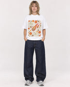 Mockup Boxy Heavyweight Tee White female full-body 19