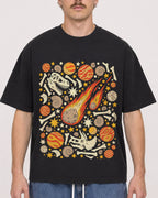Mockup Boxy Heavyweight Tee Black male close-up 19