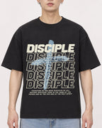 Mockup Boxy Heavyweight Tee Black male close-up 01