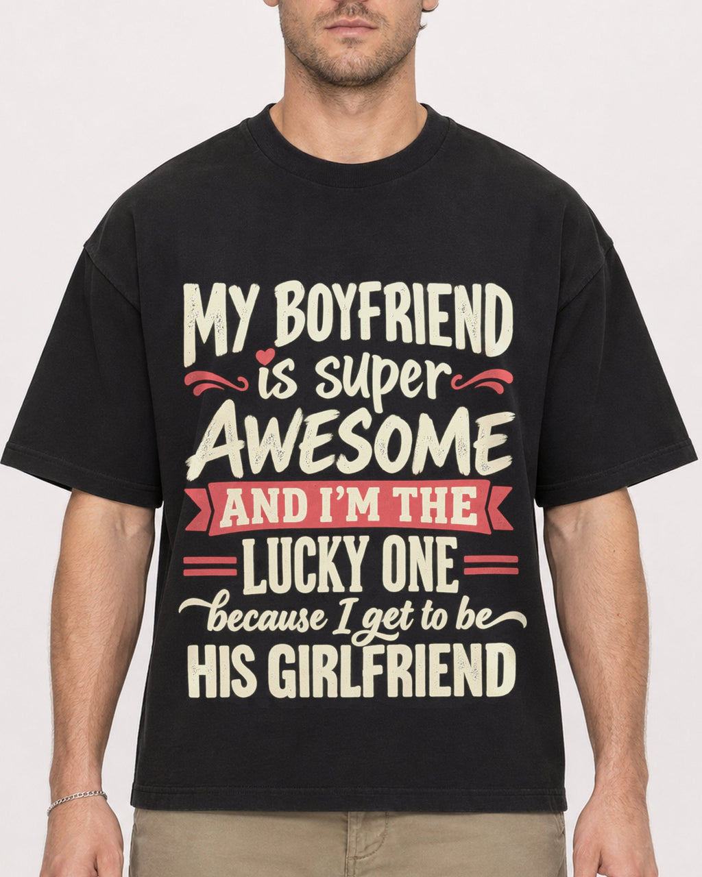 Mockup Boxy Heavyweight Tee Black male close-up 08