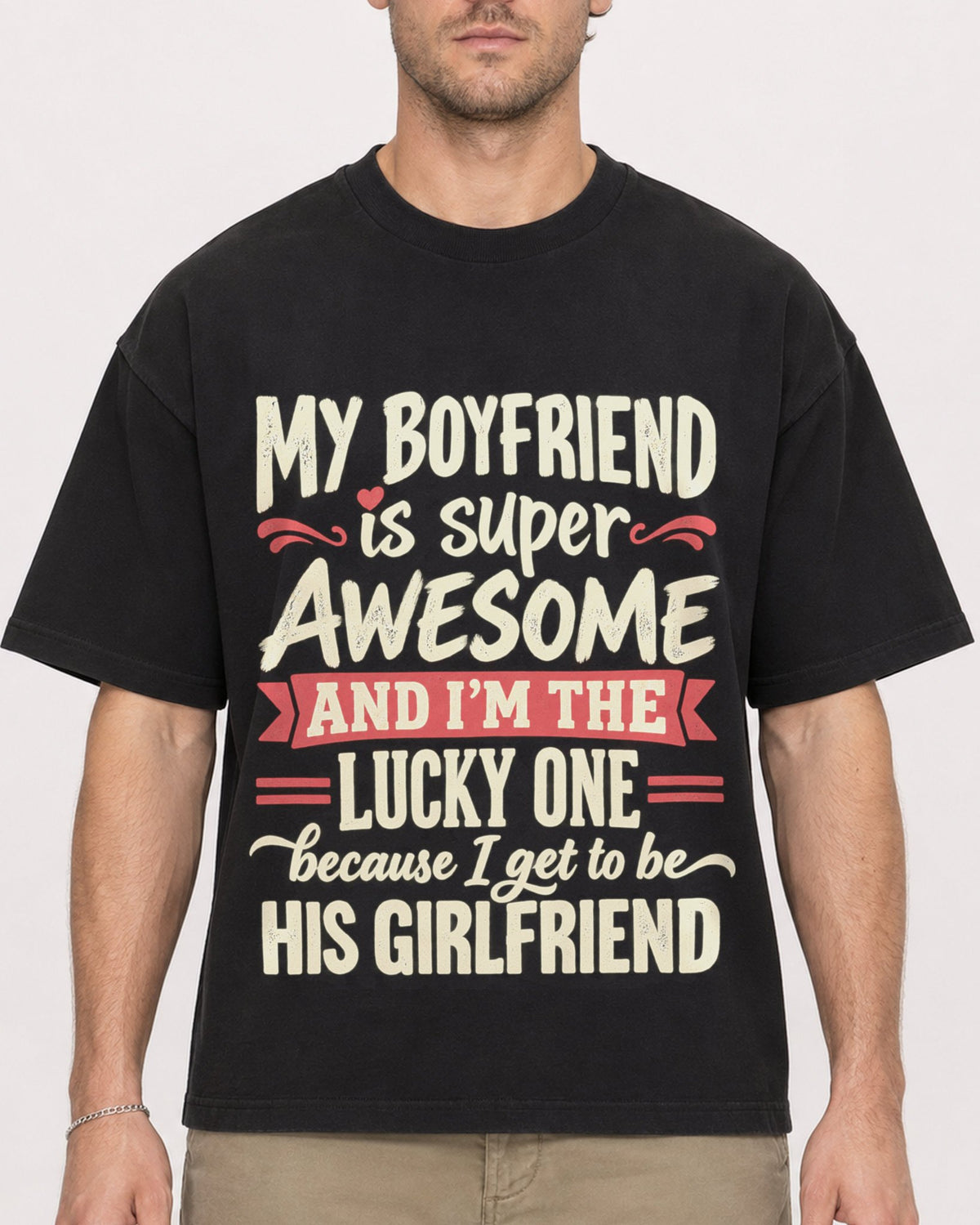 Mockup Boxy Heavyweight Tee Black male close-up 08