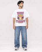 Mockup Boxy Heavyweight Tee White male full-body 02