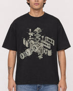 Mockup Boxy Heavyweight Tee Black male close-up 06