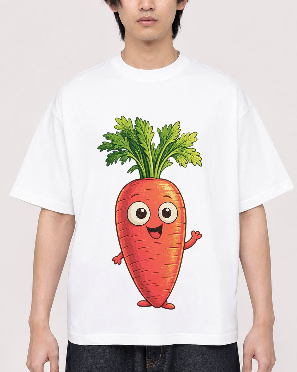Mockup Boxy Heavyweight Tee White male close-up 11