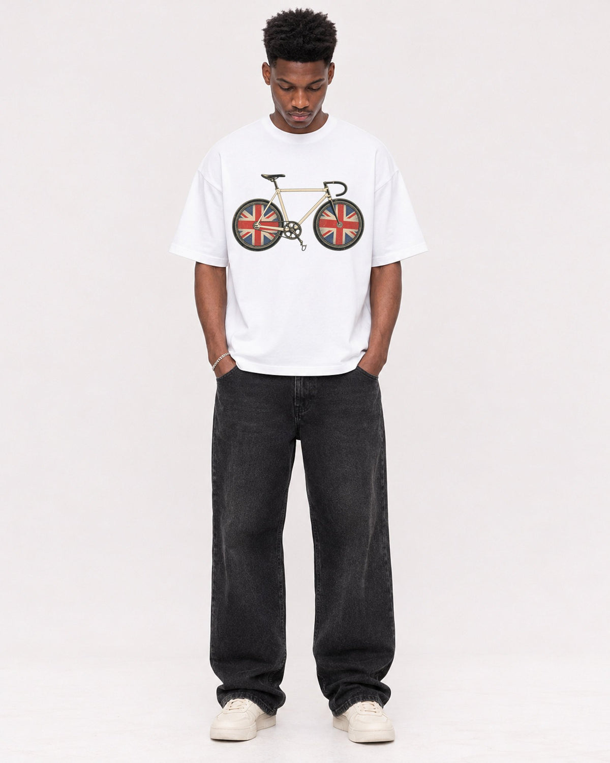 Mockup Boxy Heavyweight Tee White male full-body 15