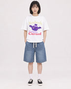 Mockup Boxy Heavyweight Tee White female full-body 11