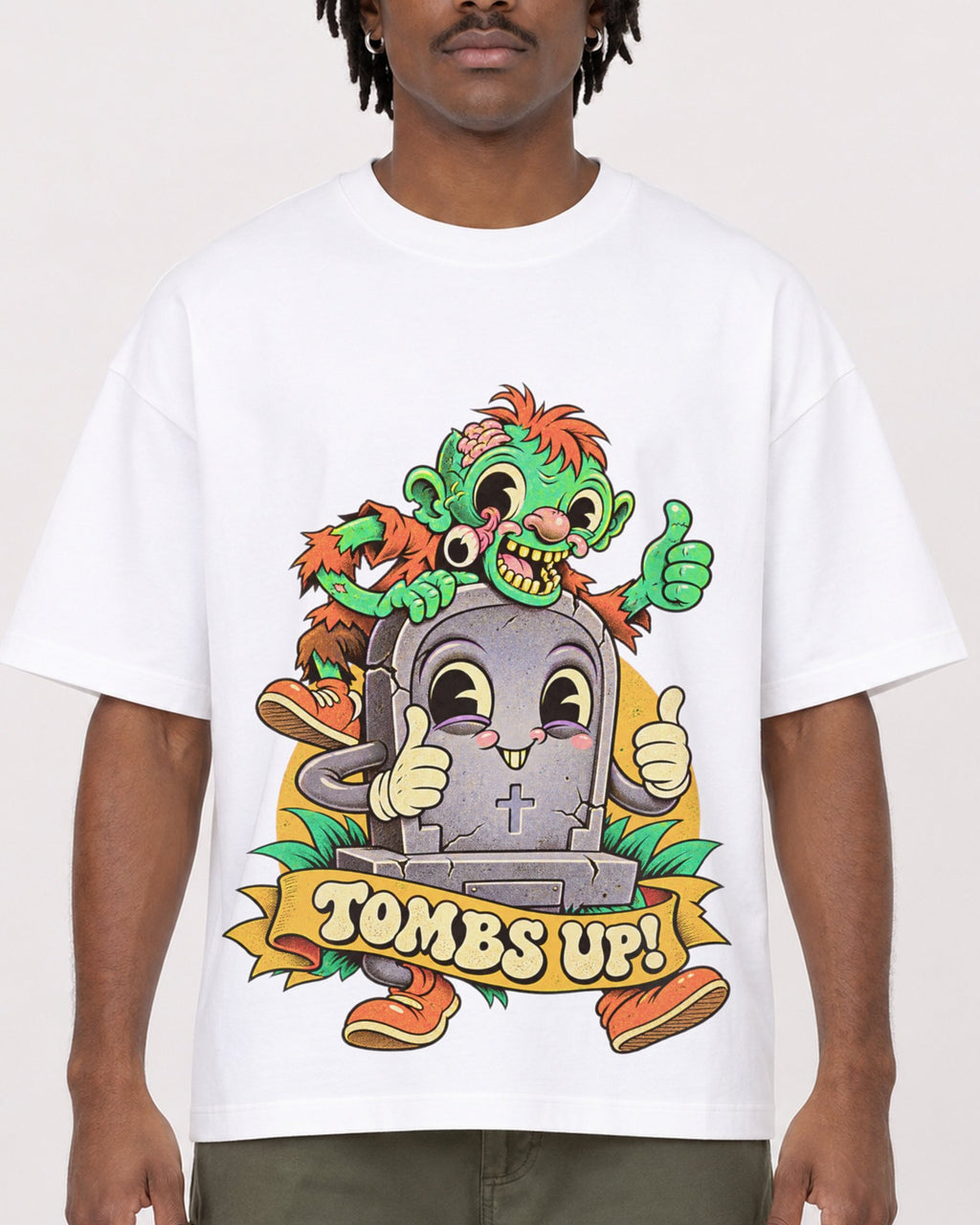 Mockup Boxy Heavyweight Tee White male close-up 04